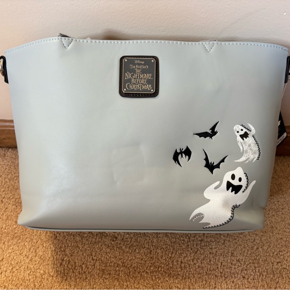 Disney Loungefly NBC Nightmare Before Christmas Jack Sally Zero Tote Bag Purse - Picture 10 of 14